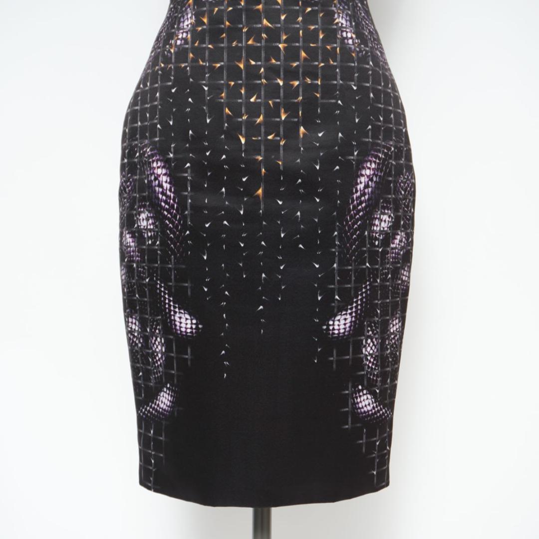 HAKAAN YILDIRIM スネーク柄 ドレス 黒 サイズ8*BD1155