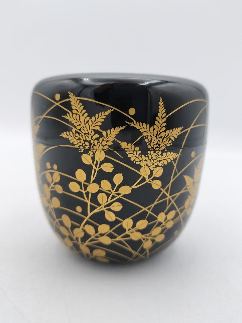 セール】b160 春秋棗 一双（春野・秋野棗）華山作 木箱入 茶道具 古物