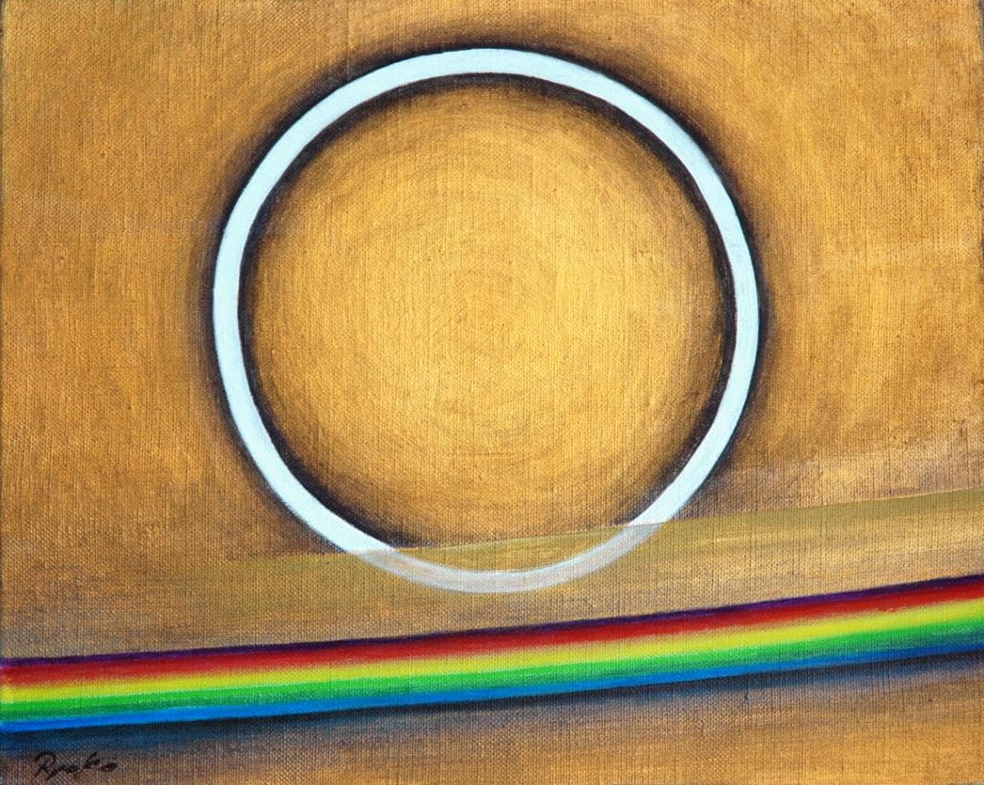 油絵 菅家令子 絵 絵画インテリ 額付(黒) F3-G142023 風景祈り希望