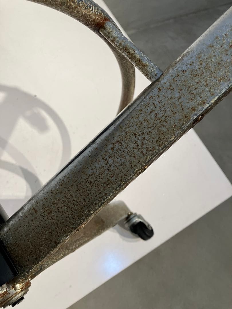 インダストリアル、ヴィンテージ・スチールスツール、オールド、レトロ、椅子、多目的