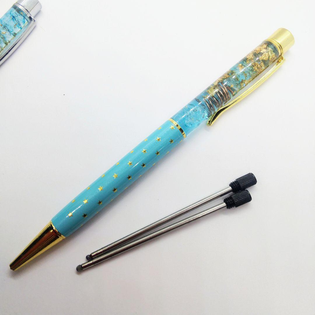 健康運UP☆オルゴナイトボールペン②＋替え芯2本（願い叶えるメモリー