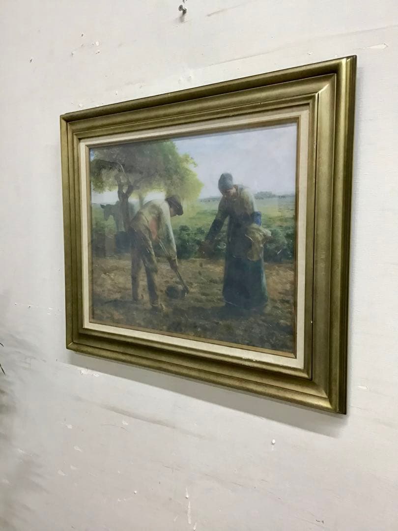 管46☆絵画☆ジャン=フラソワ・ミレー☆馬鈴薯を植える人達☆複製画