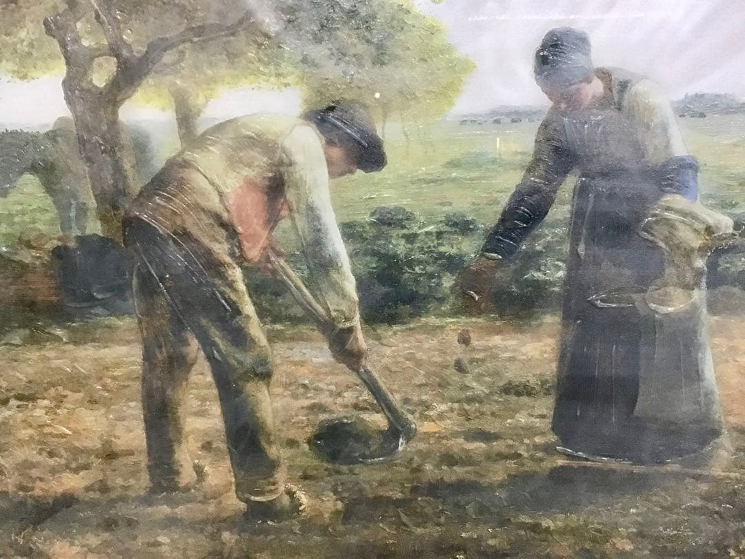 管46☆絵画☆ジャン=フラソワ・ミレー☆馬鈴薯を植える人達☆複製画