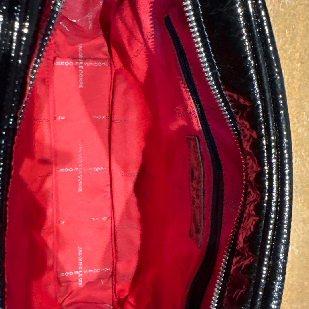 ジャックルコー　パリ　pari 中古　バッグ　エナメル　ブラック　黒