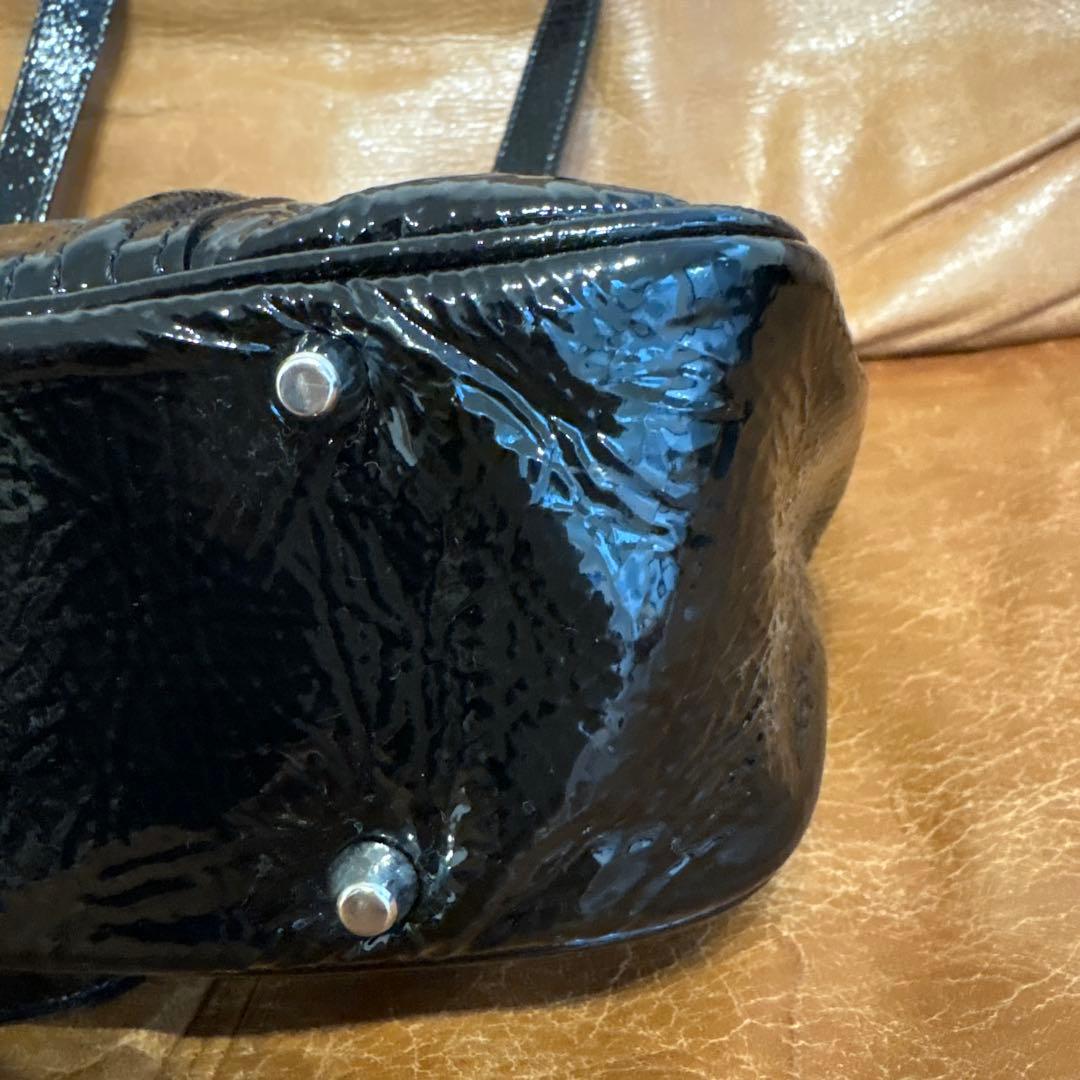 ジャックルコー　パリ　pari 中古　バッグ　エナメル　ブラック　黒