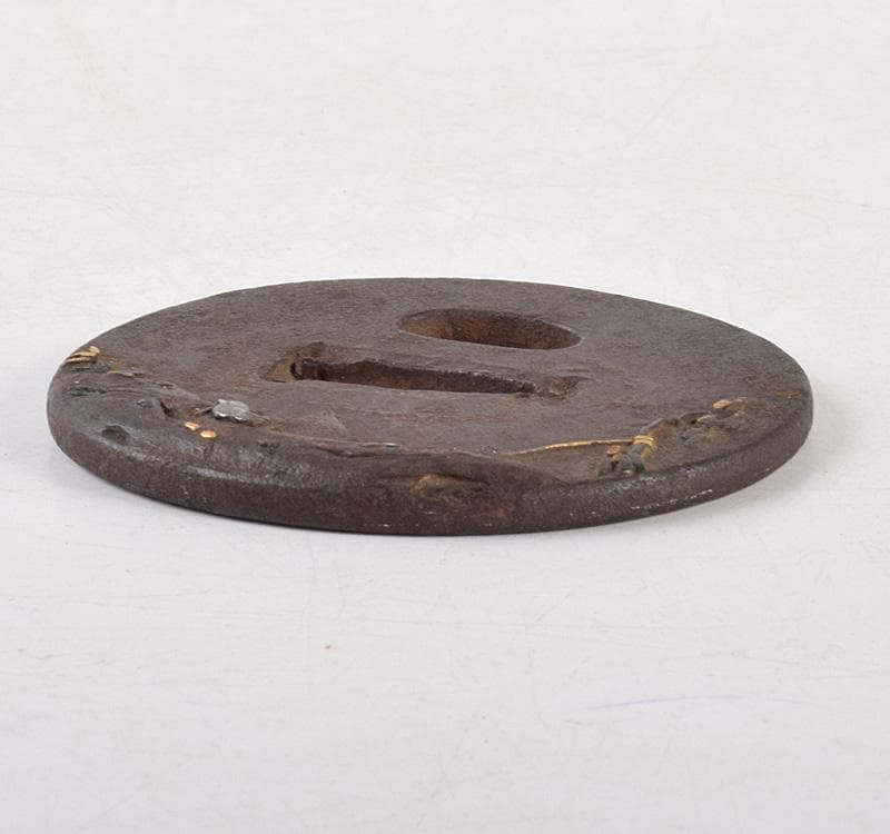 武具 刀装具 古鉄金銀象嵌 鍔 V R4872