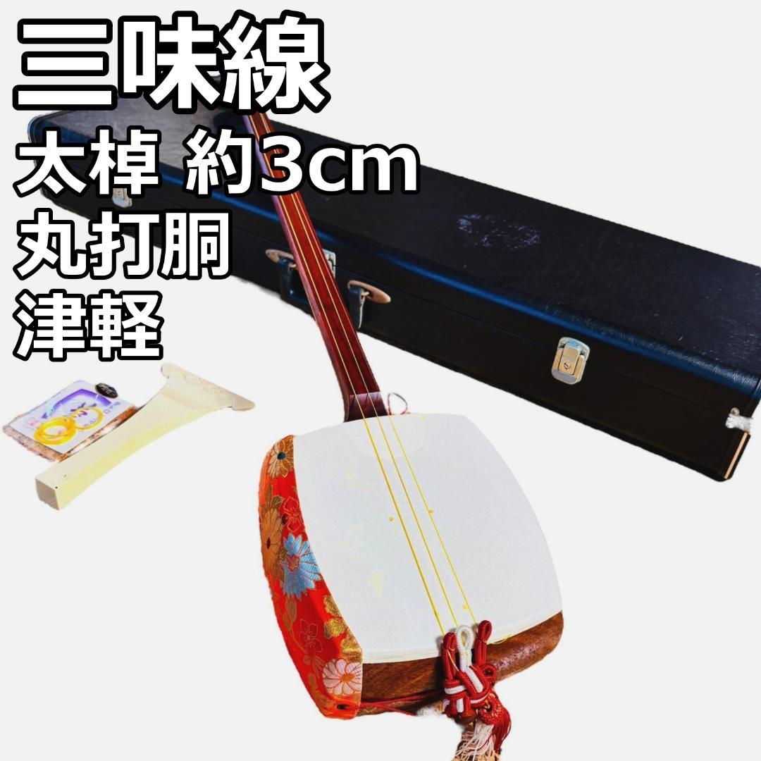 津軽三味線 太棹 本体 ハードケース付き バチ・弦付属 - メルカリ