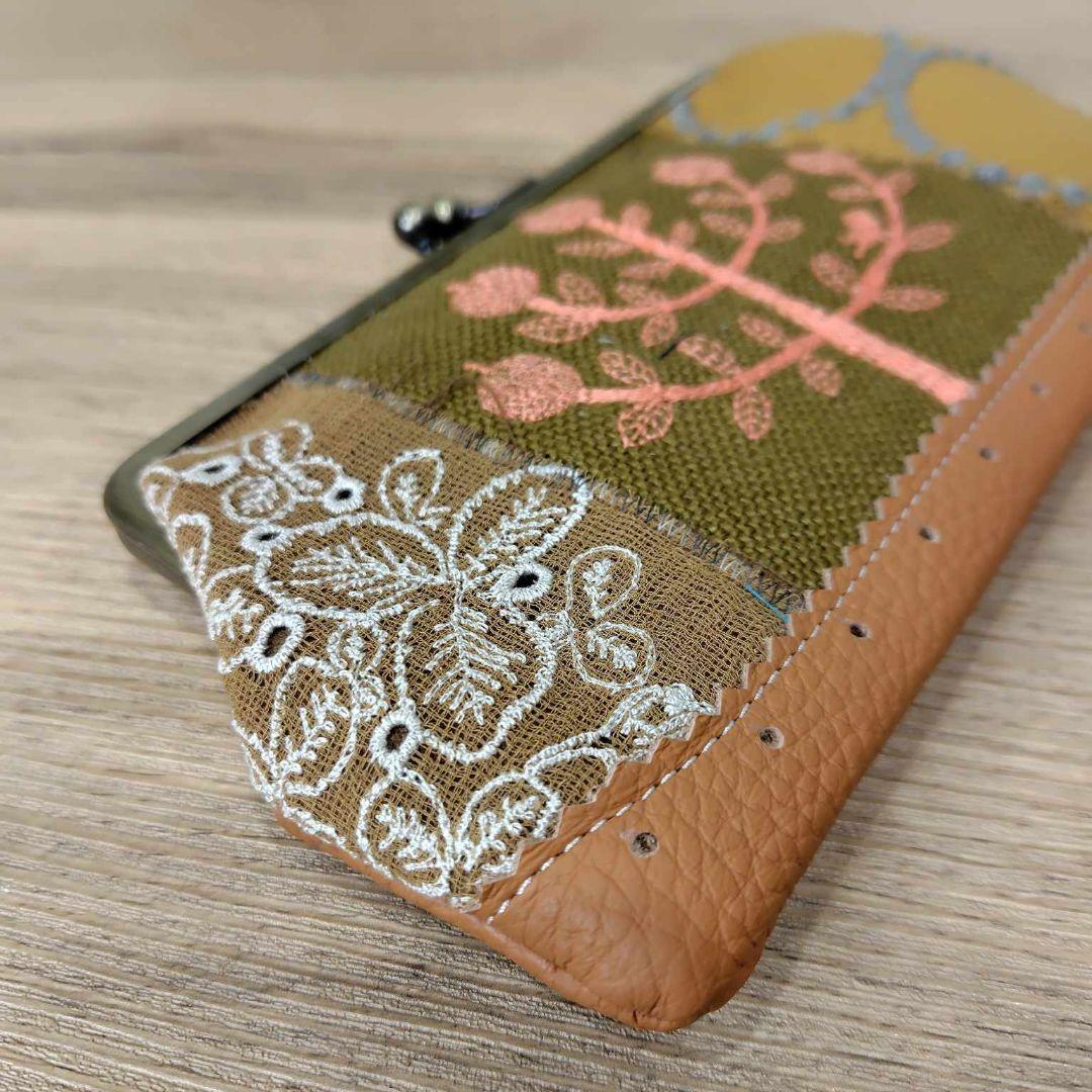 あ*い様 ミナペルホネン/ringo/tambourine/がま口長財布薄型本牛