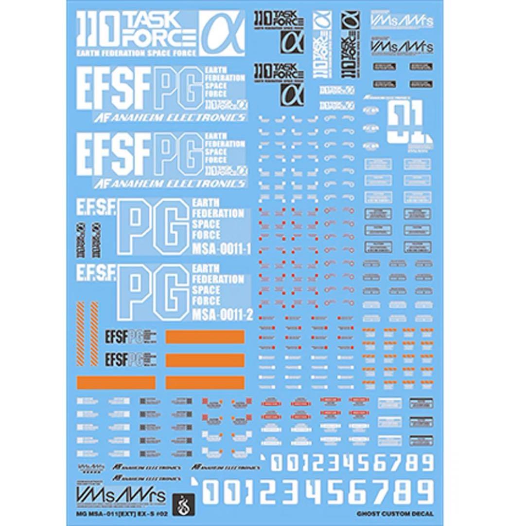 MG 1/100 ガンダムセンチネル Ex-Sガンダム用デカール - メルカリ