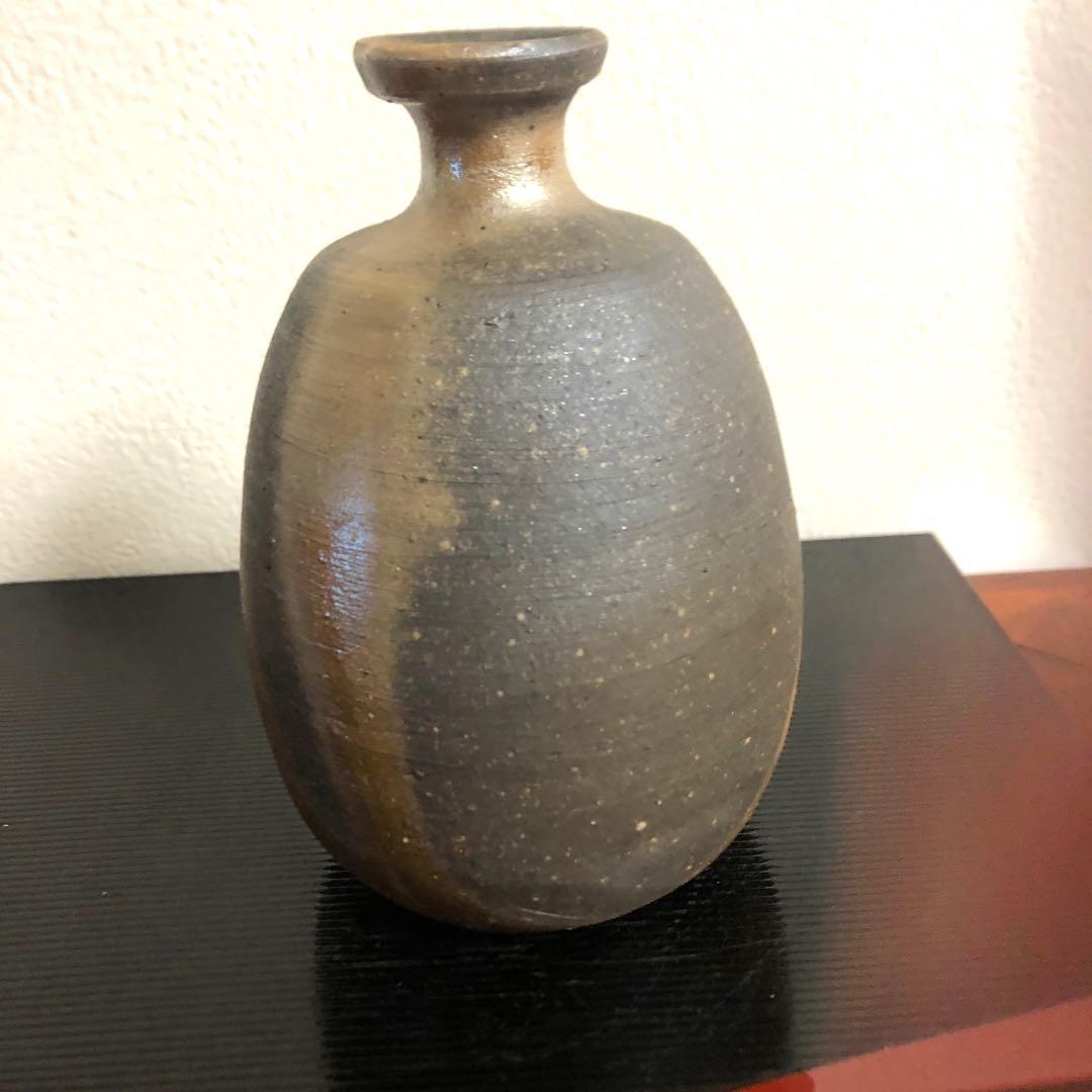 備前焼　柴岡守　徳利　ぐい　セット　箱　骨董　酒器　一輪挿し　花器