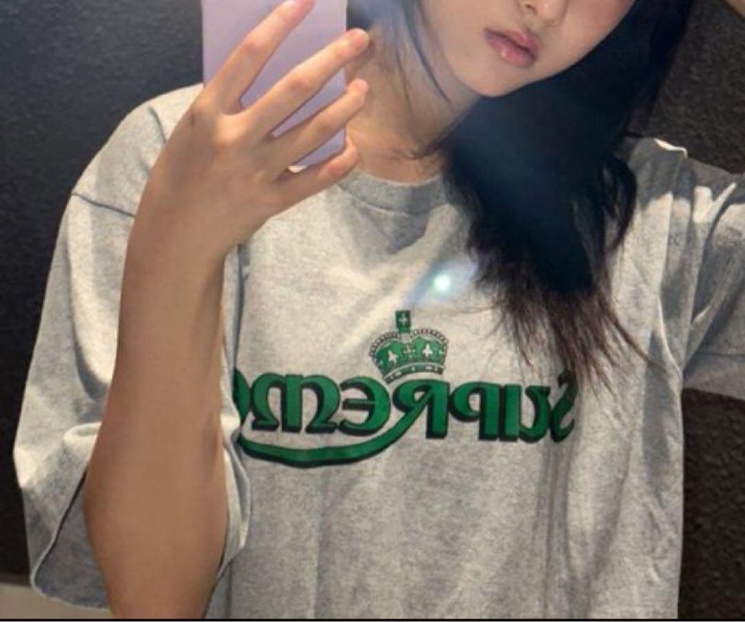 Supremeシュプリーム クラウンT NewJeansヘリン着用 L グレー