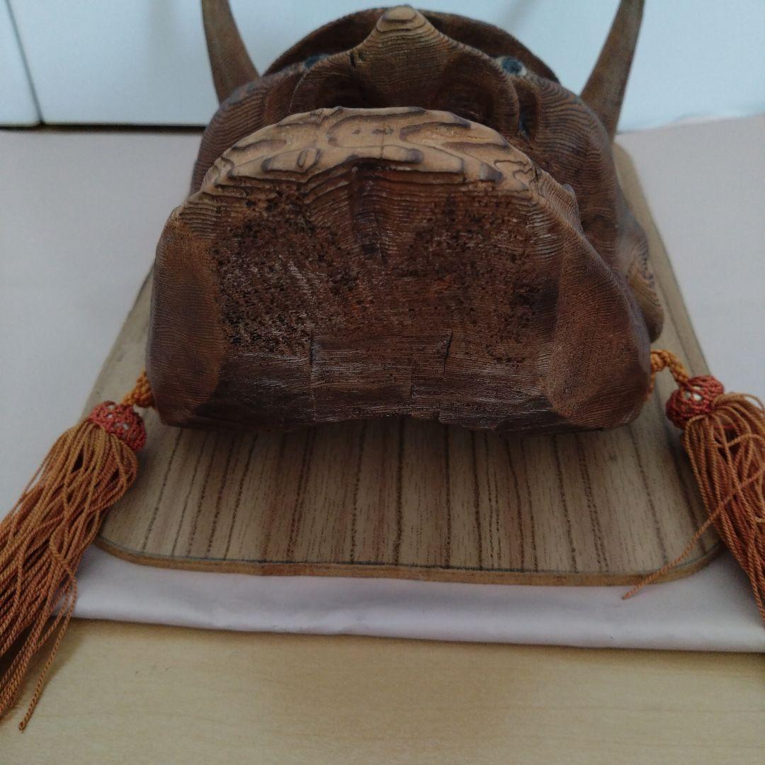 桃太郎さま専用　訳あり　角破損　修復済　木製　般若面