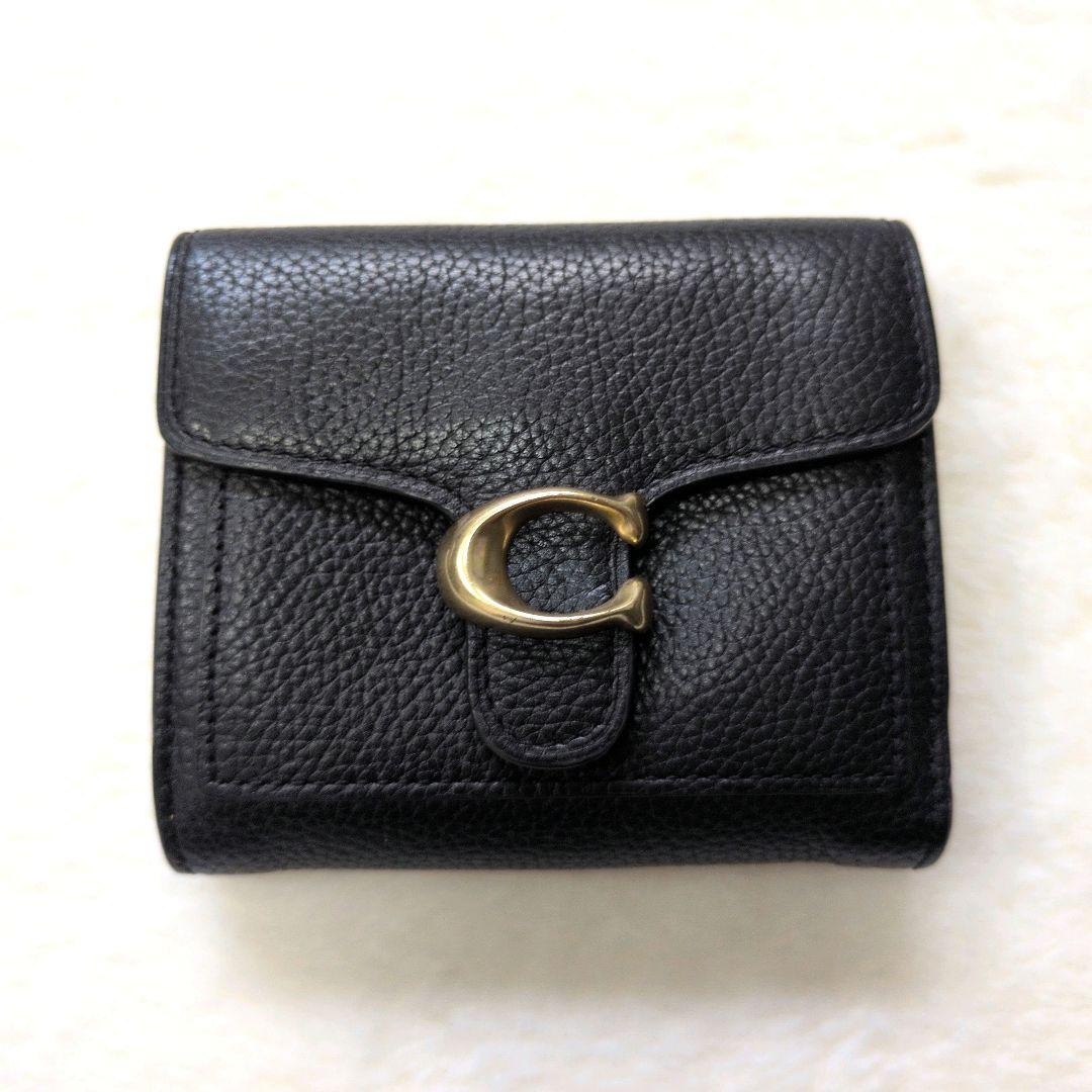 美品】コーチ タビー スモールウォレット 折り財布 黒 - メルカリ