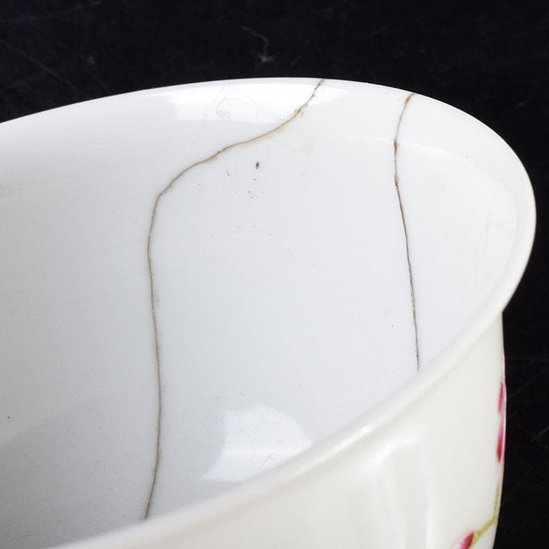 中国 大清光緒年製 粉彩花昆虫文碗 V 7805E