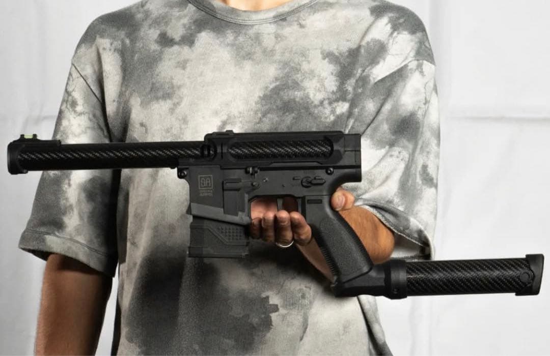 M4 トイガン　ユニバーサルAEGカーボンファイバータンクスタイルストック。