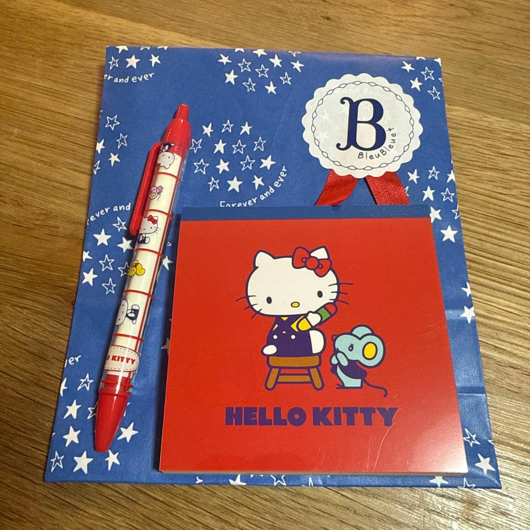 ハローキティ メモ帳とボールペンの2点のみ日本製 未使用 - メルカリ