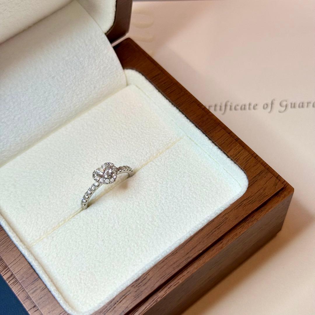 【美品】 8号 ポンテヴェキオ ハッピーハート e02hh ダイヤモンド リング