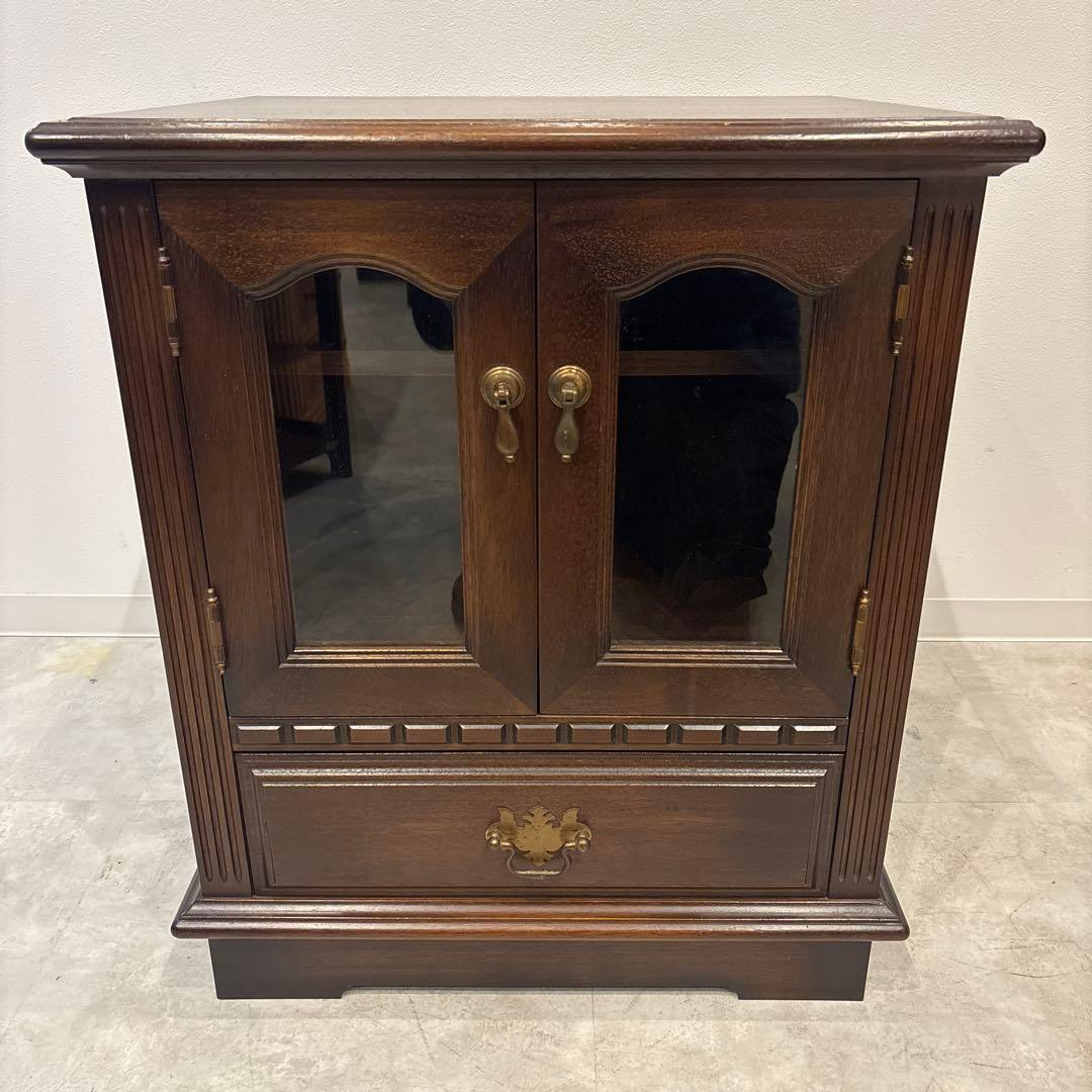 レア ナガノインテリア キャビネット 棚 収納 茶 木製 ヴィンテージ