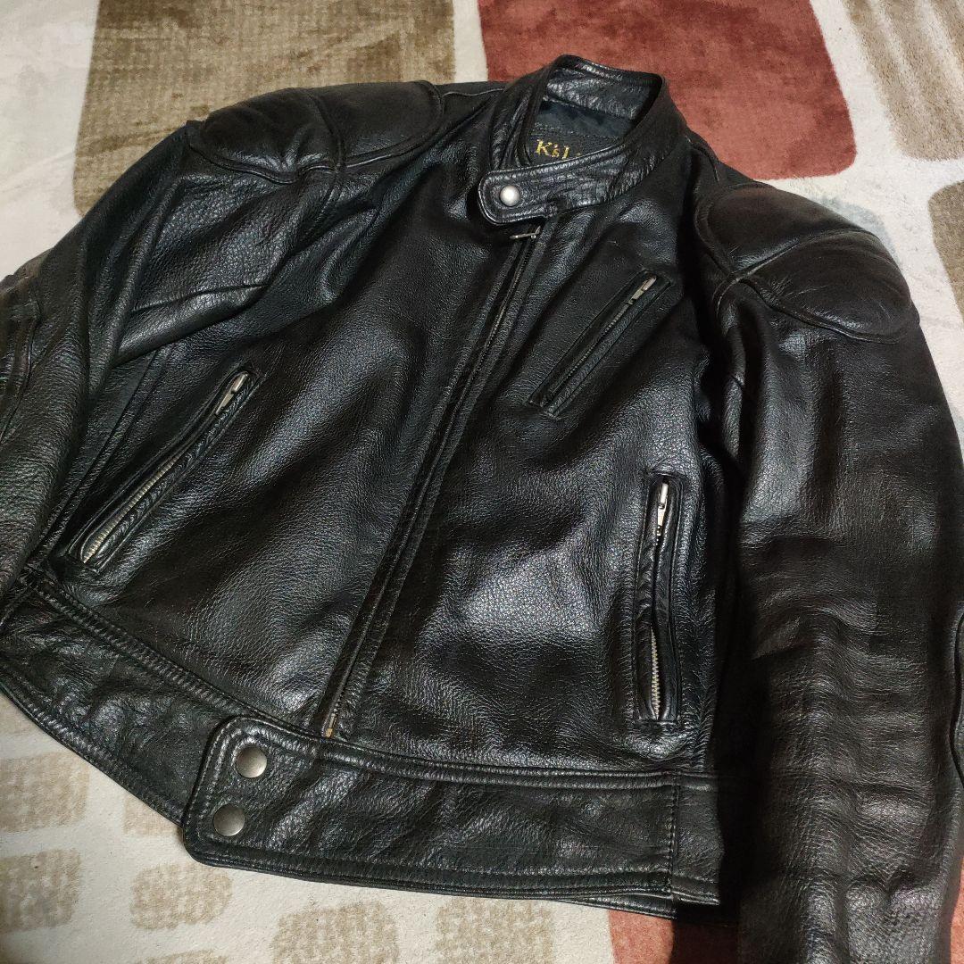 美品レアモデル KADOYA Ksleather シングルライダースМシボ本革