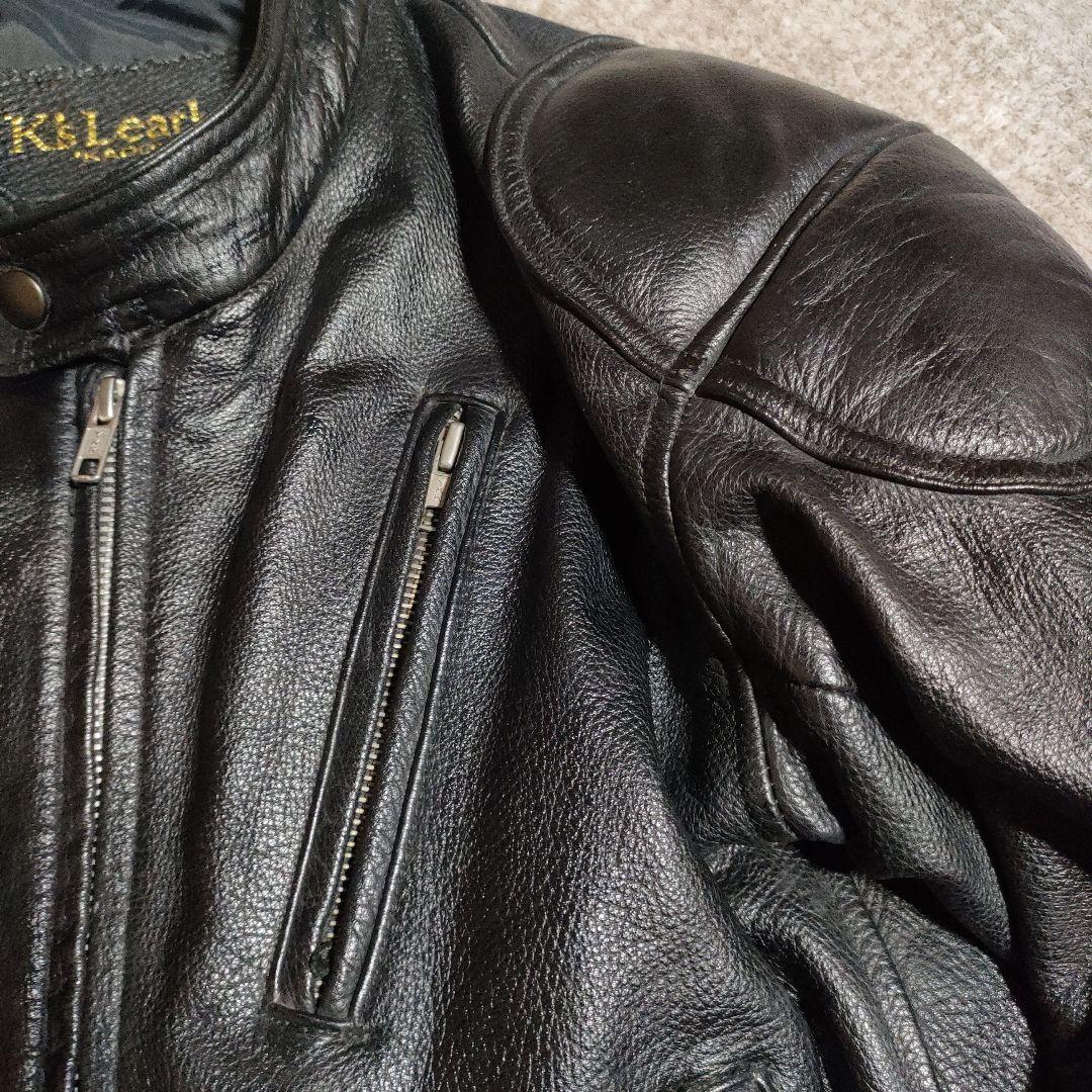 美品レアモデル KADOYA Ksleather シングルライダースМシボ本革