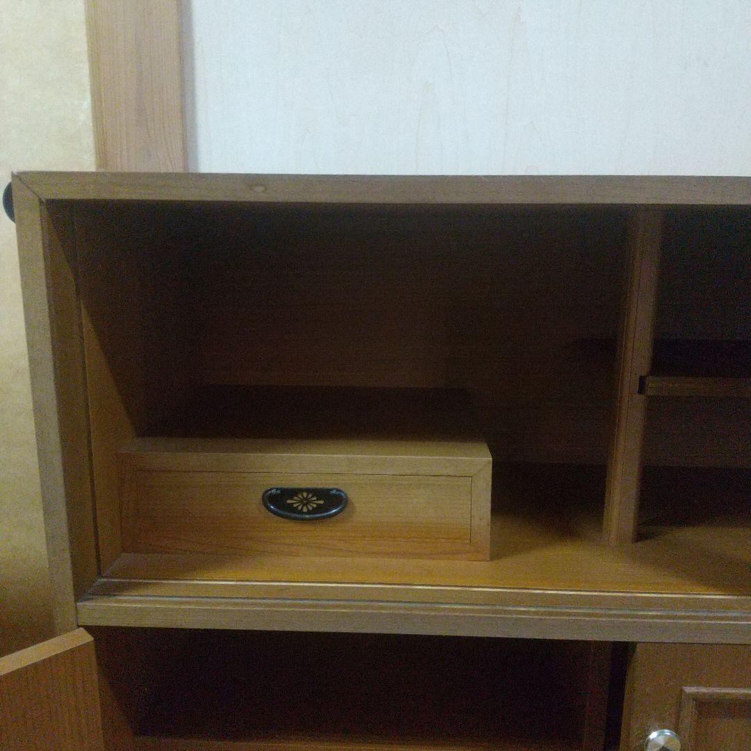 最終お値下げ】昭和レトロ 和モダン 木製キャビネット 引き戸ガラス