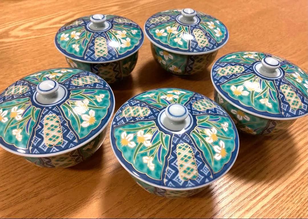 有田焼 古伊万里 禅峰作 蓋付き茶器 湯呑み 5客組 - メルカリ