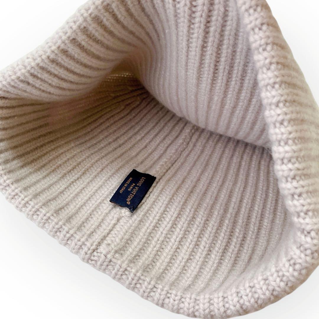 ヴィトン ボネ・LVボア カシミヤ ニットキャップ M78970 ビーニー LV