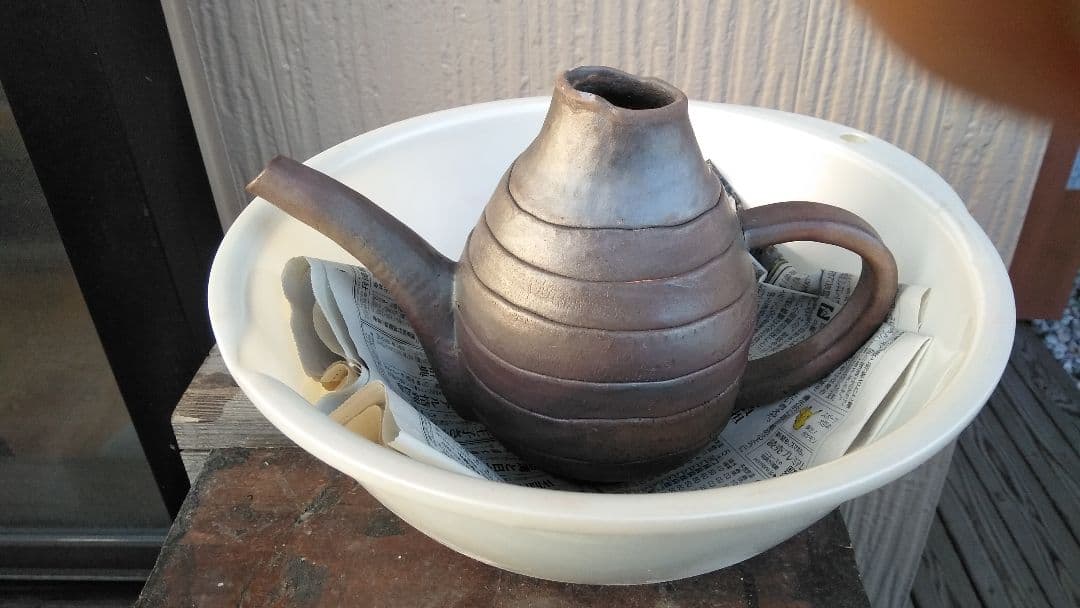 水差し 陶器 手作り じょうろ 水差し 陶器 手作り じょうろ 水差し