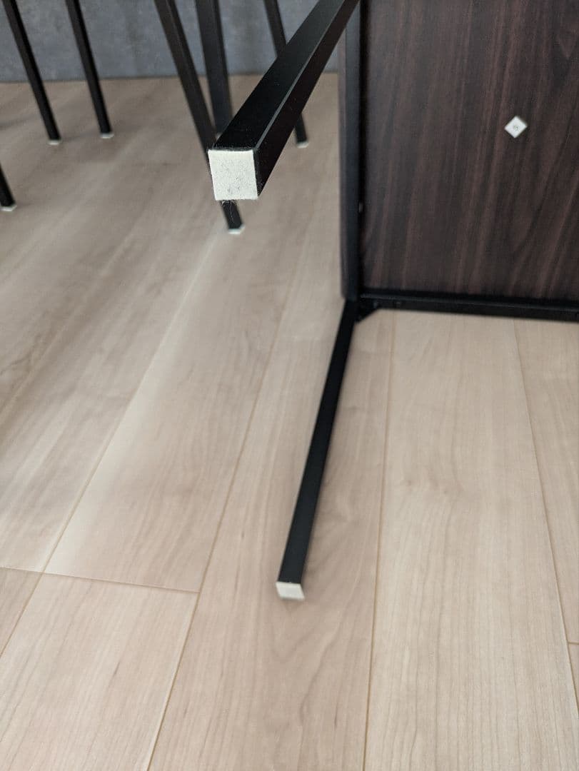 【引取限定】ダイニングテーブルチェア4脚セット　ダークブラウン