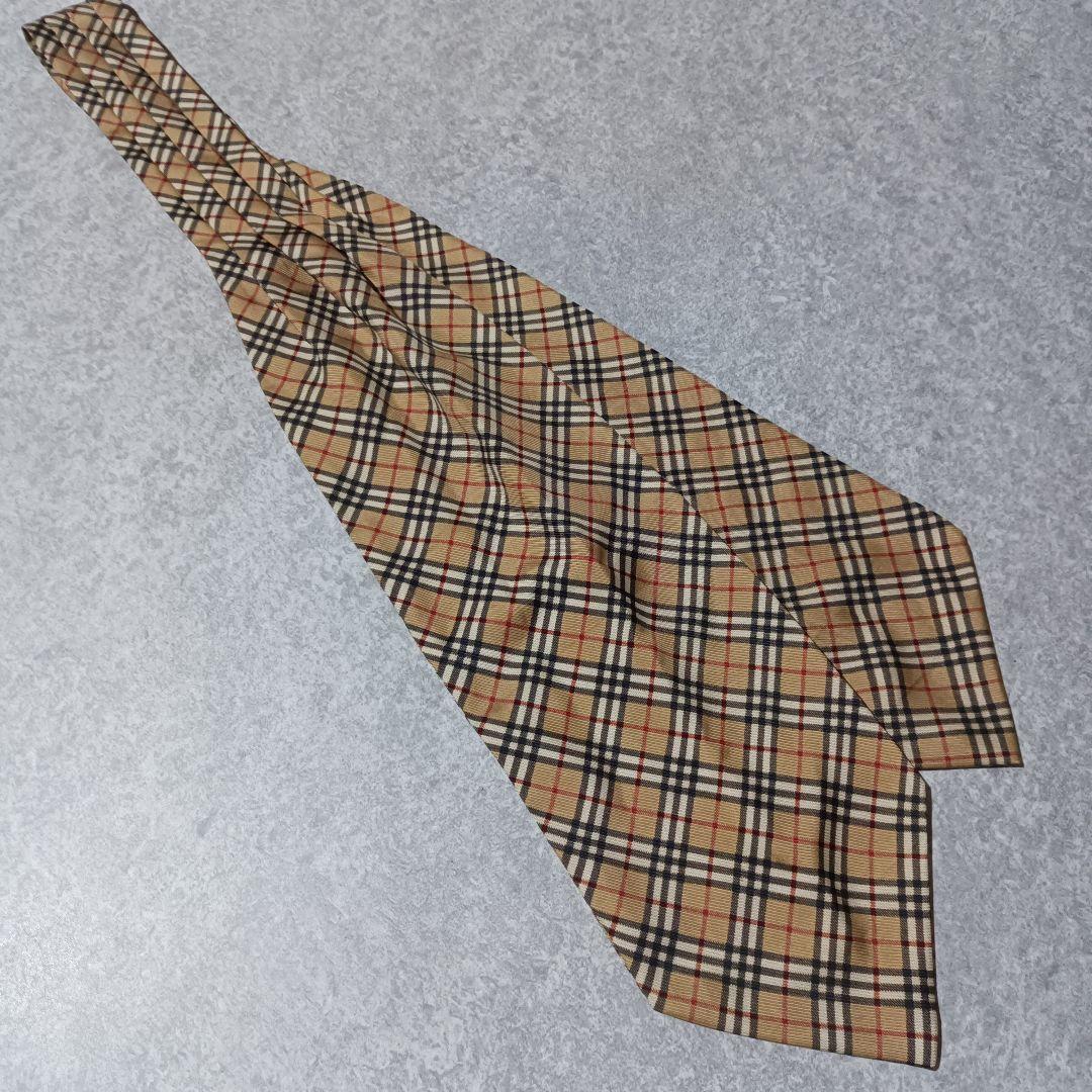 希少【Burberrys最高級ライン】バーバリーロンドン アスコットタイスカーフ