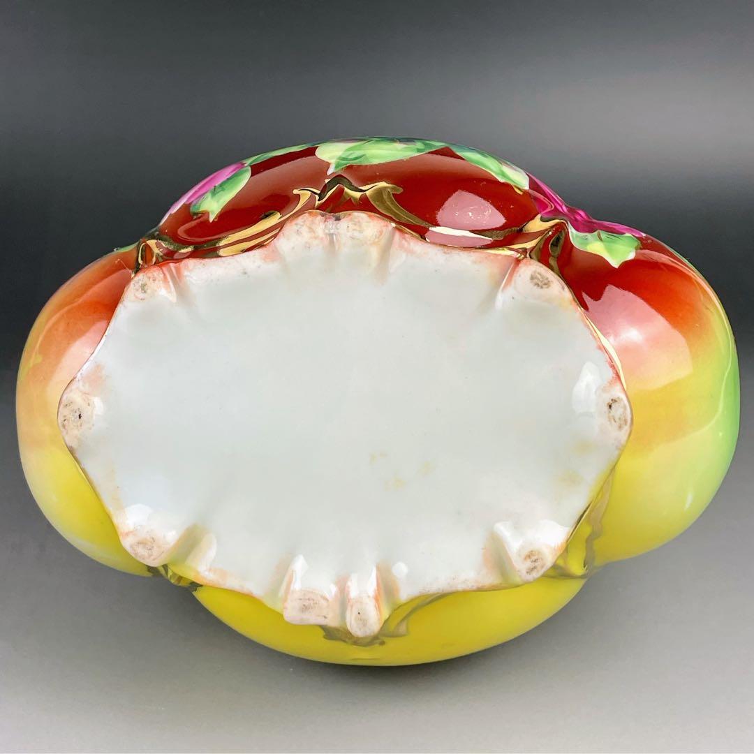 オールドニッポン 22．8cm アールヌーボー薔薇紋 花瓶 ピッチャー