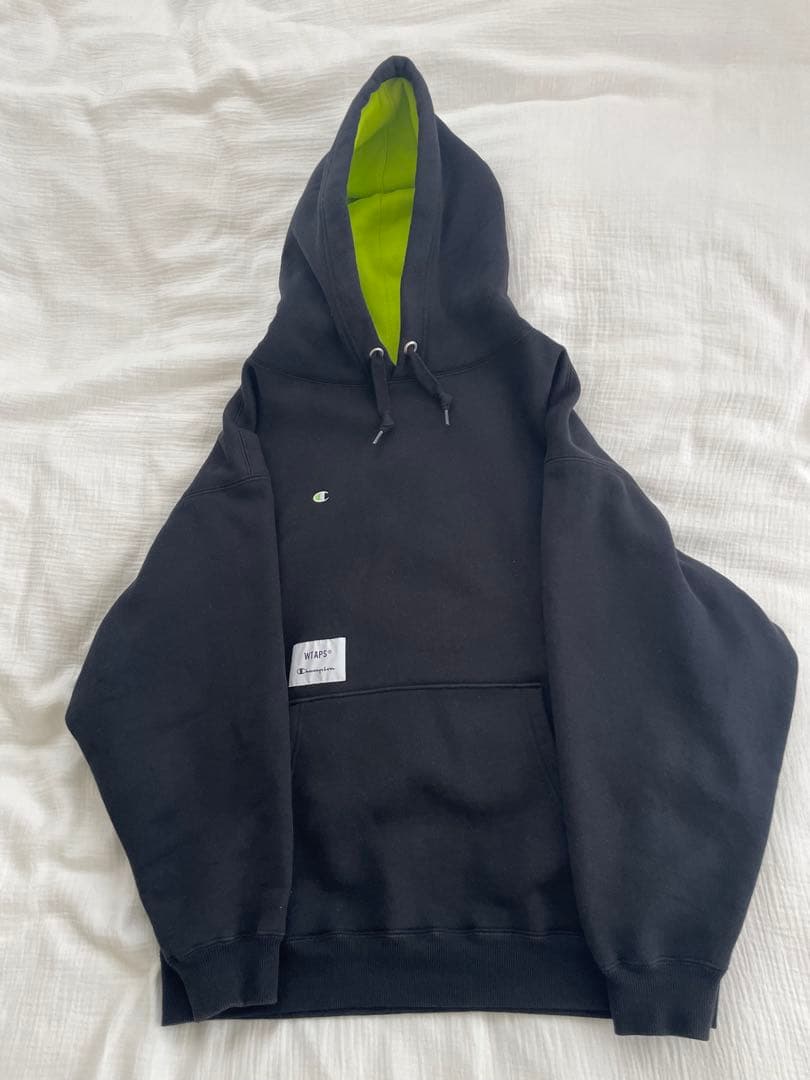 Champion WTAPS® パーカー 黒/ライム