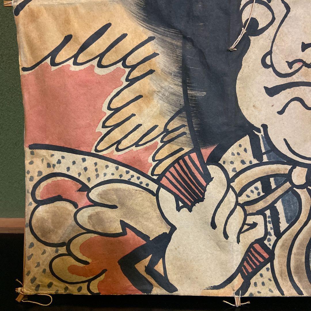 蔵出し!レトロ・アンティーク【　青森県　ねぶた絵　凧　】