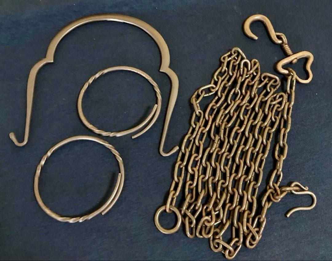 割引‼️「祖」吊釜道具 釜弦 大鐶 鎖 釜師 高橋敬典 共