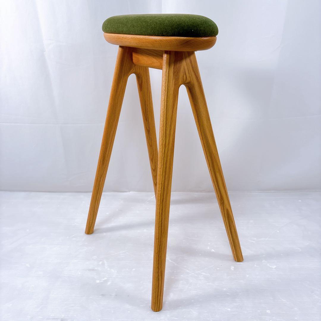【極美品】ナガノインテリア スツール 木製 コッペスツール キッチンスツール
