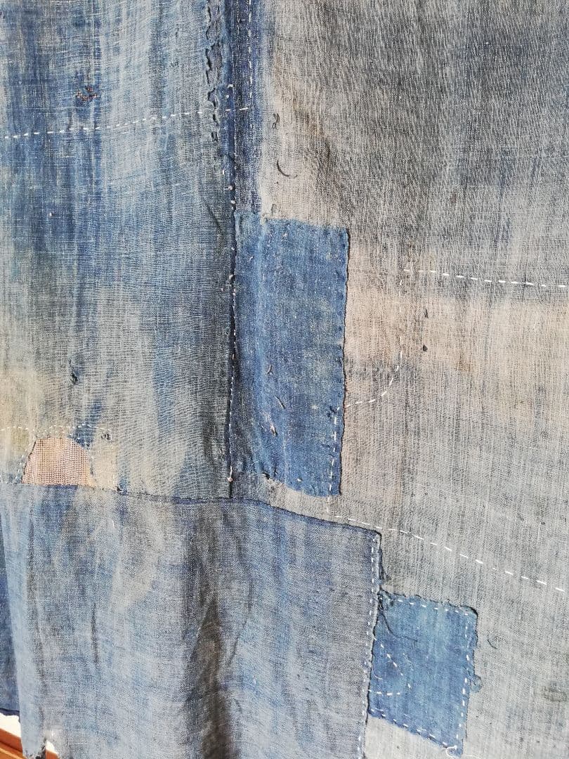 追加画像 B2 襤褸大判6幅 つぎはぎ藍染の布団皮 らんる アフガニスタン