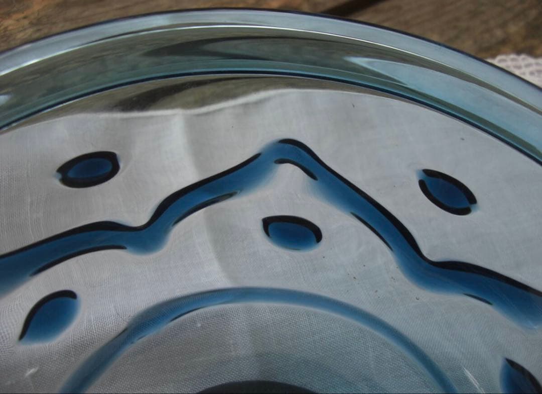 舩木倭帆さんの吹きガラス 大鉢 ボウル ガラス器 コンポート