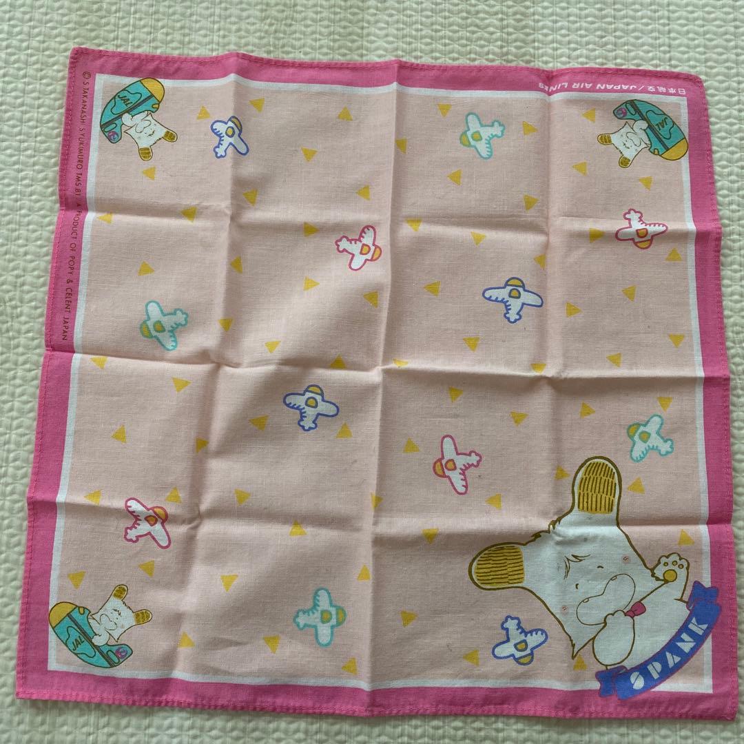 JAPAN AIR LINES  おはよう！スパンク ハンカチ　昭和レトロ　貴重