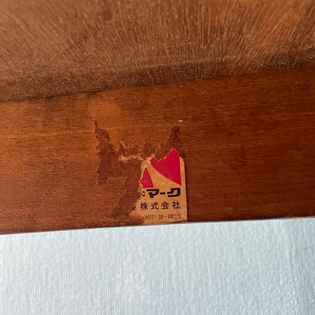 飛騨産業　キツツキ　赤ロゴ　ダイニングテーブル　昭和レトロ