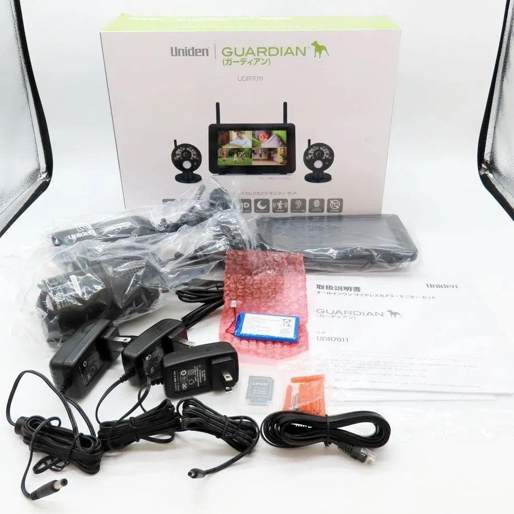 ユニデン ワイヤレスセキュリティカメラ2台・モニター1台セットUDR7011
