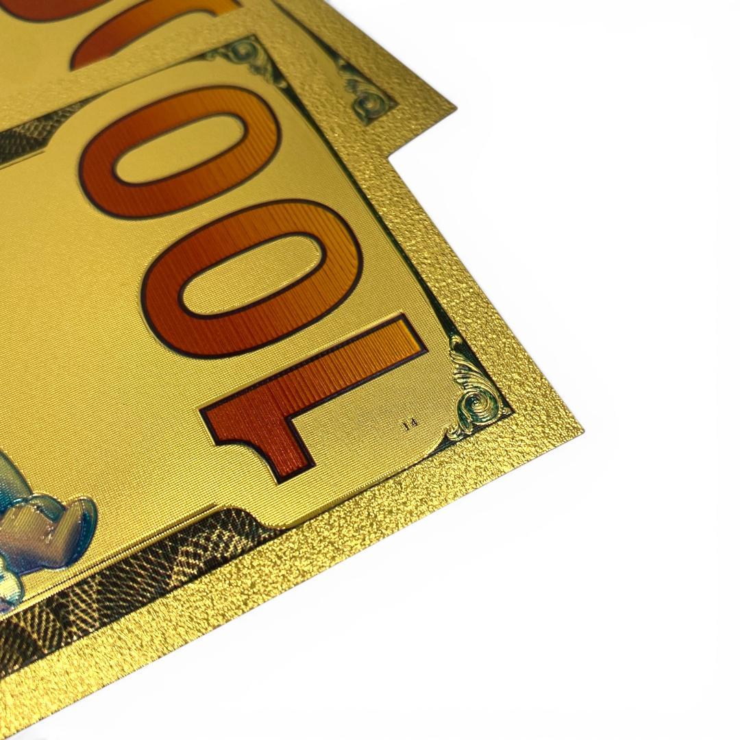 【美品】ディズニー 創立100周年記念 金箔紙幣 10枚セット