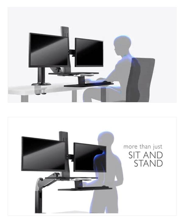 未使用品iErgoArm デュアルモニターアーム sit-stand