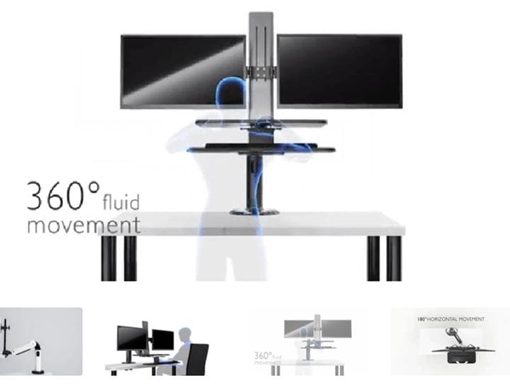 未使用品iErgoArm デュアルモニターアーム sit-stand