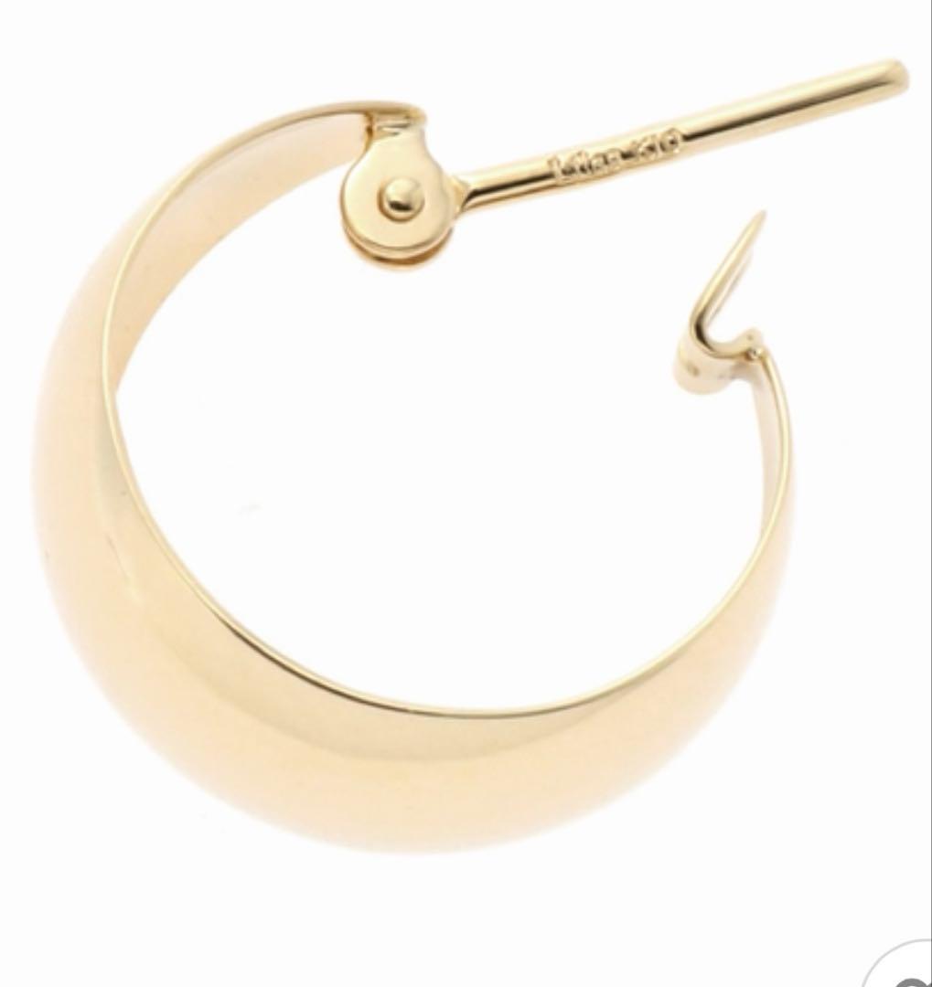 Lilas 三日月フープピアス 片耳のみ ゴールド K10