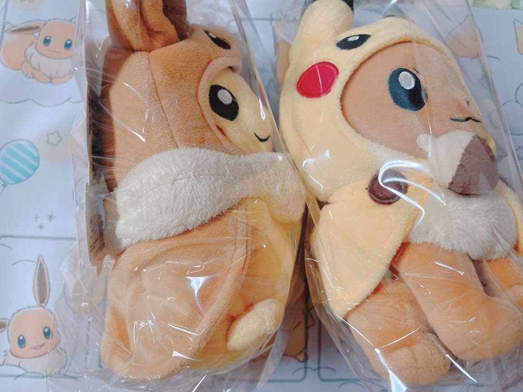 ポケモンセンター ピカチュウ イーブイ ポンチョ ぬいぐるみ 2体セット