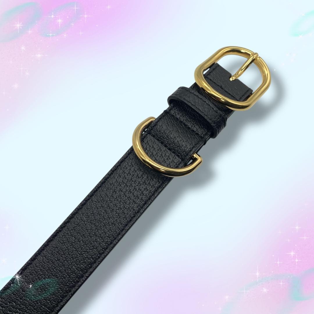 おそらく未使用 グッチ 首輪 Lサイズ 大型犬用 インターロッキングG