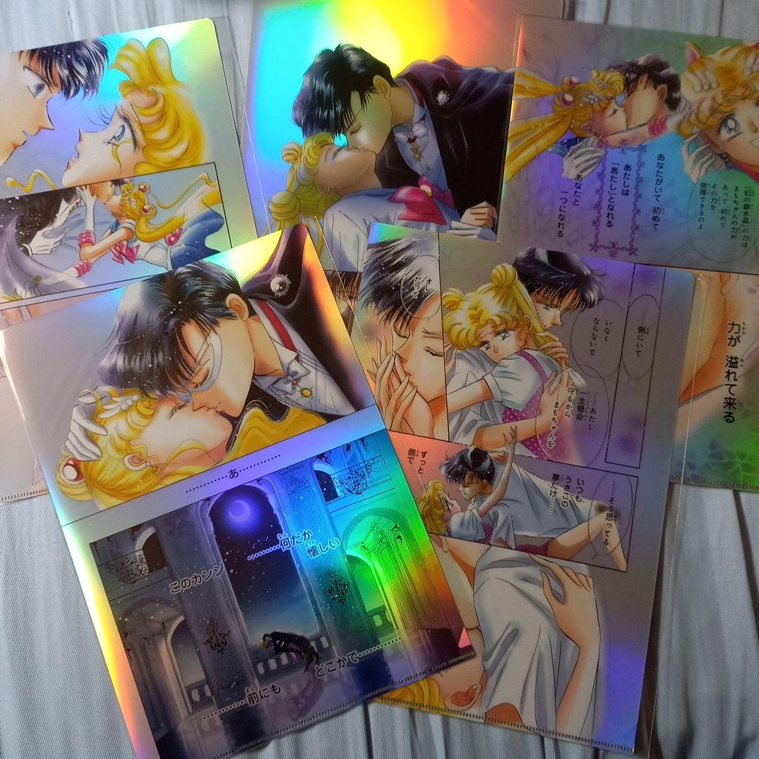 セーラームーンカフェ オーロラクリアファイル うさぎ&衛 5種 未開封