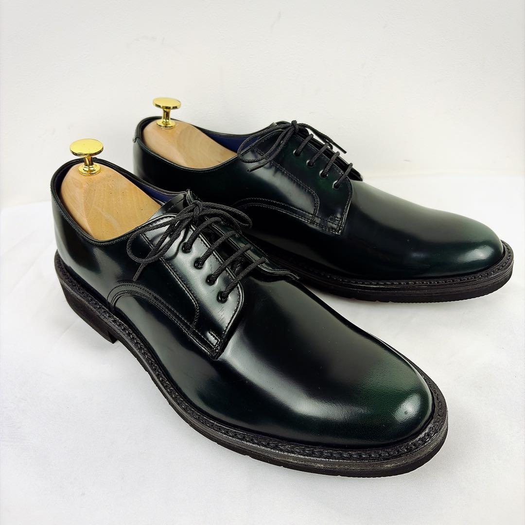 新品✨REGAL 革靴 プレーントゥ 厚底 レザー 26cm 深緑　14VR