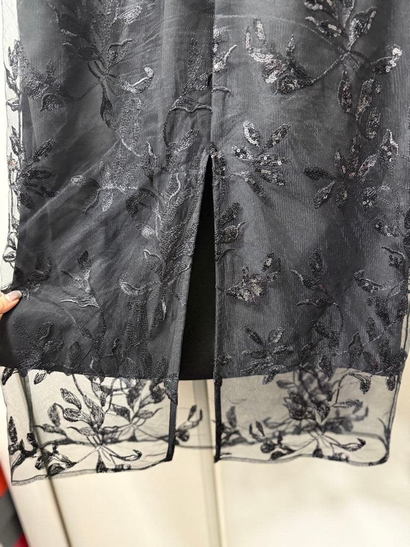 Leja Mサイズ チュールロングスリーブリーフIラインドレスワンピース