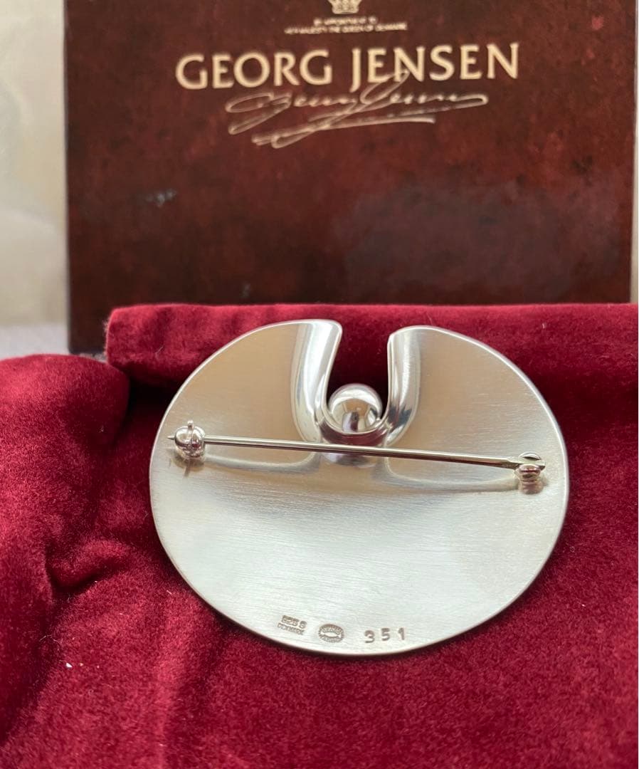 極美品 ヘマタイトブローチ351 睡蓮 sv925